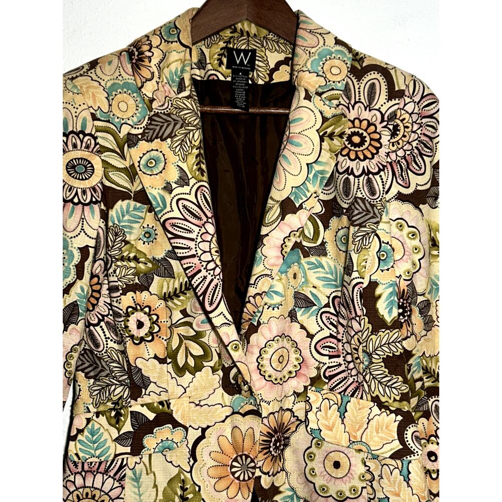 Work to Weekend Women's Colorful Blazer Size 4